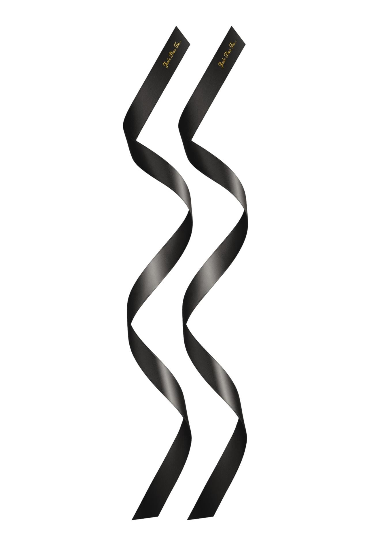 Opaski satynowe Sweet Caress czarne 160 cm Just For You