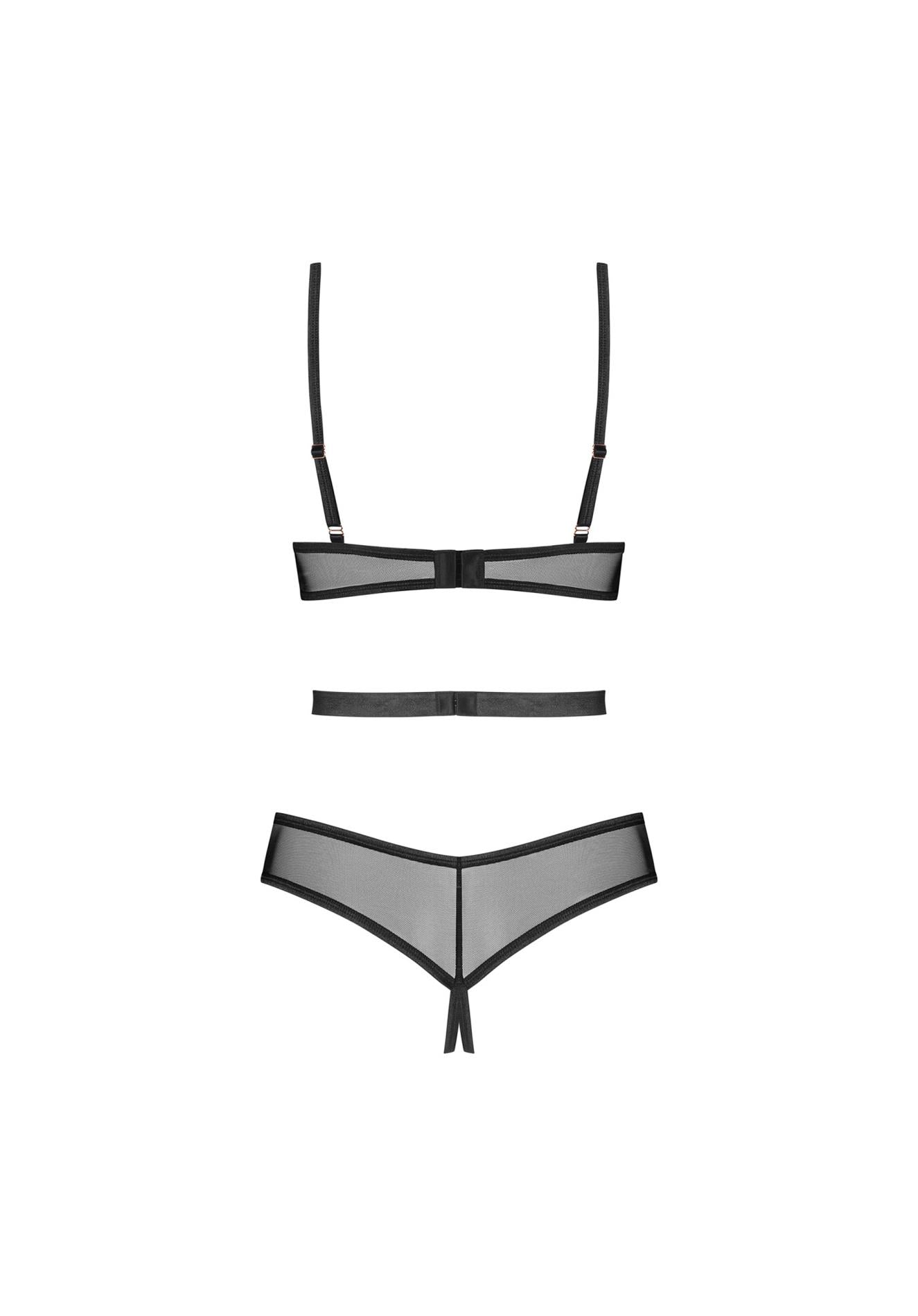 Body otwarte Euridia Obsessive czarne XS/S