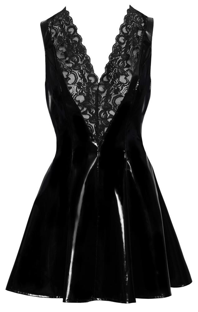 Vinyl Dress with Lace L