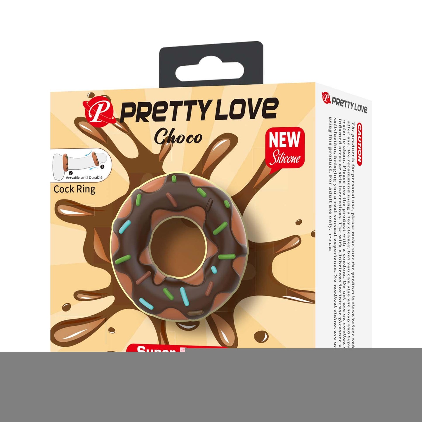 Pierścień erekcyjny Pretty Love Choco Super Donut silikonowy supermiękki