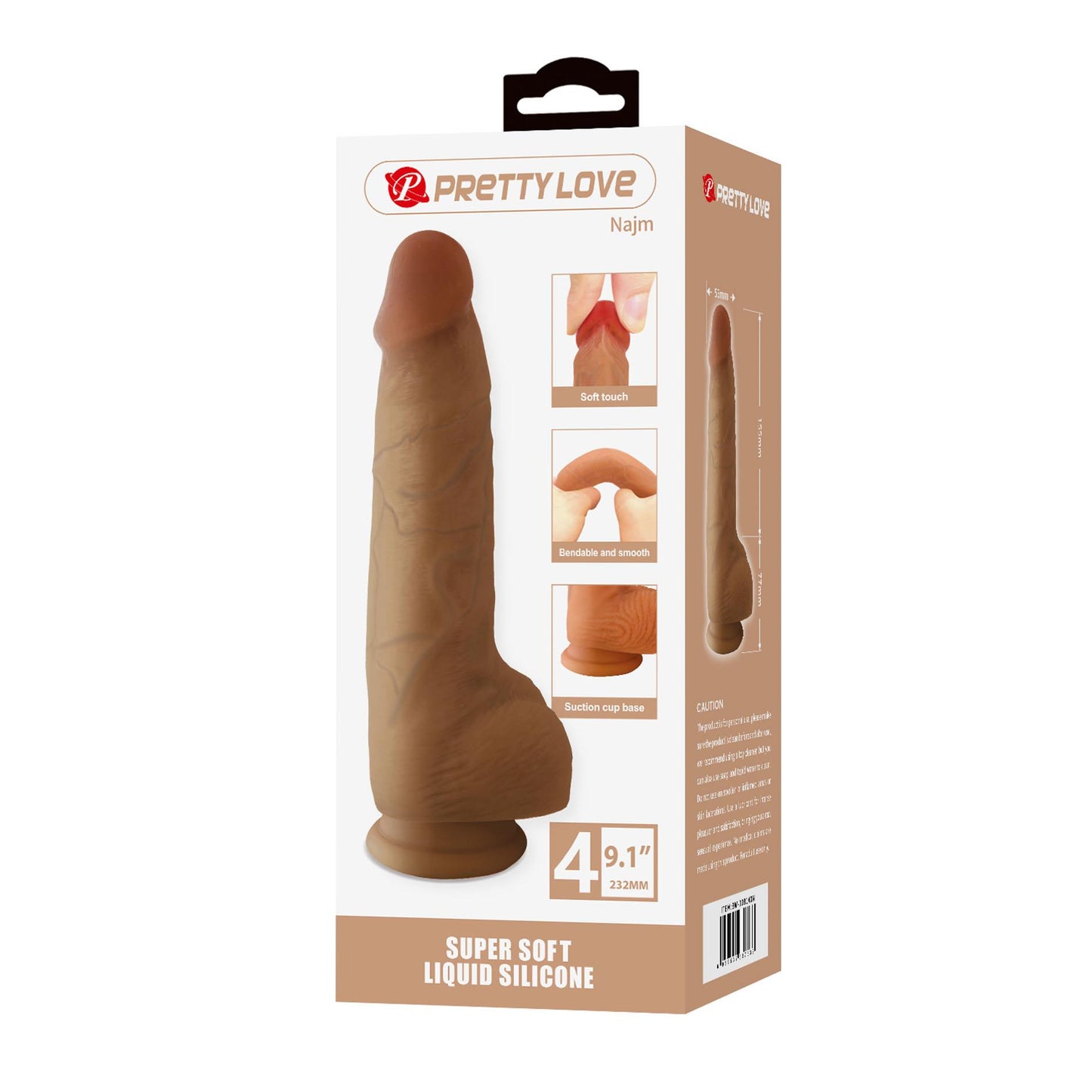 Dildo realistyczne super miękkie silikonowe Pretty Love Najm 23 cm