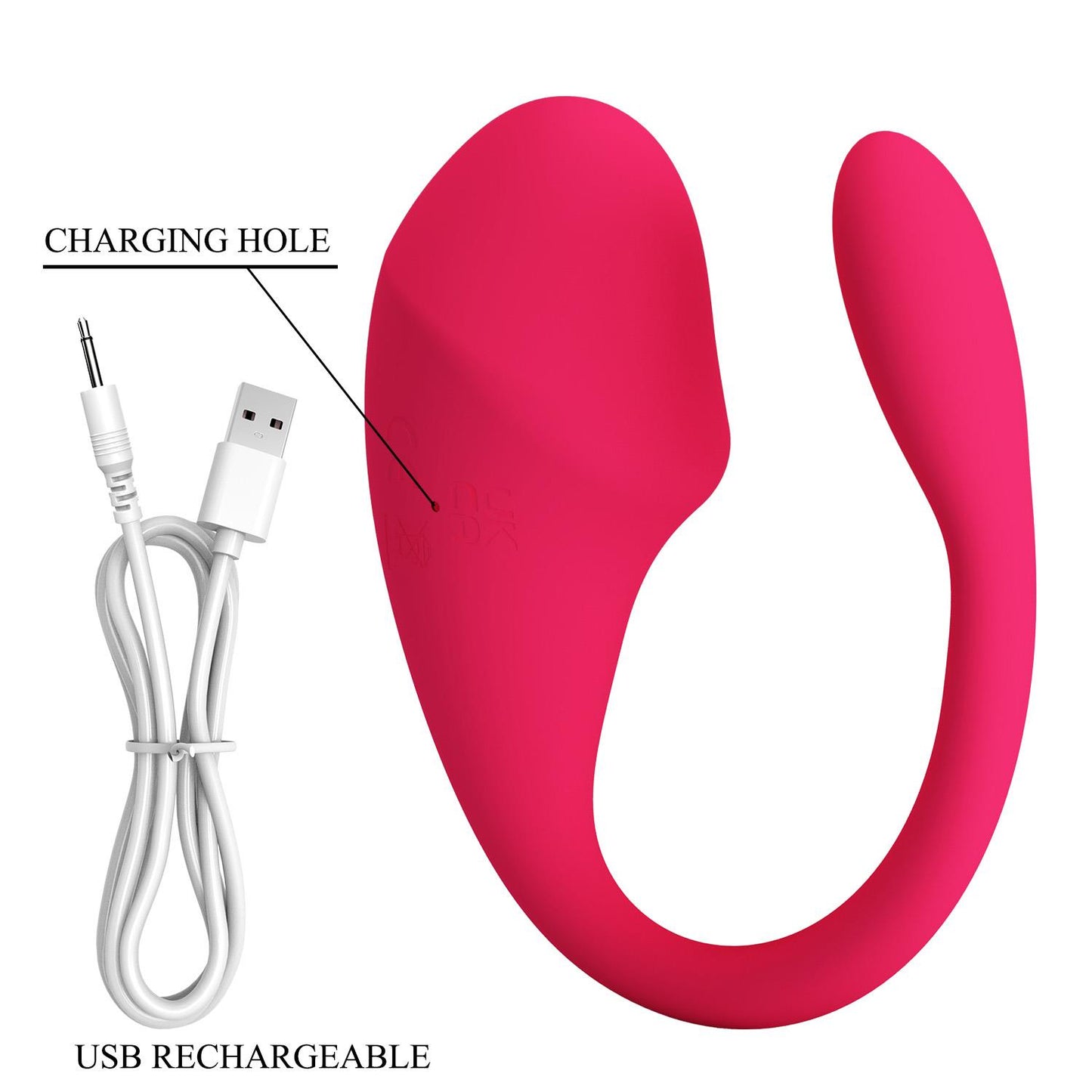 Jajko wibrujące z aplikacją Romance Thalia silikonowe USB 21 cm