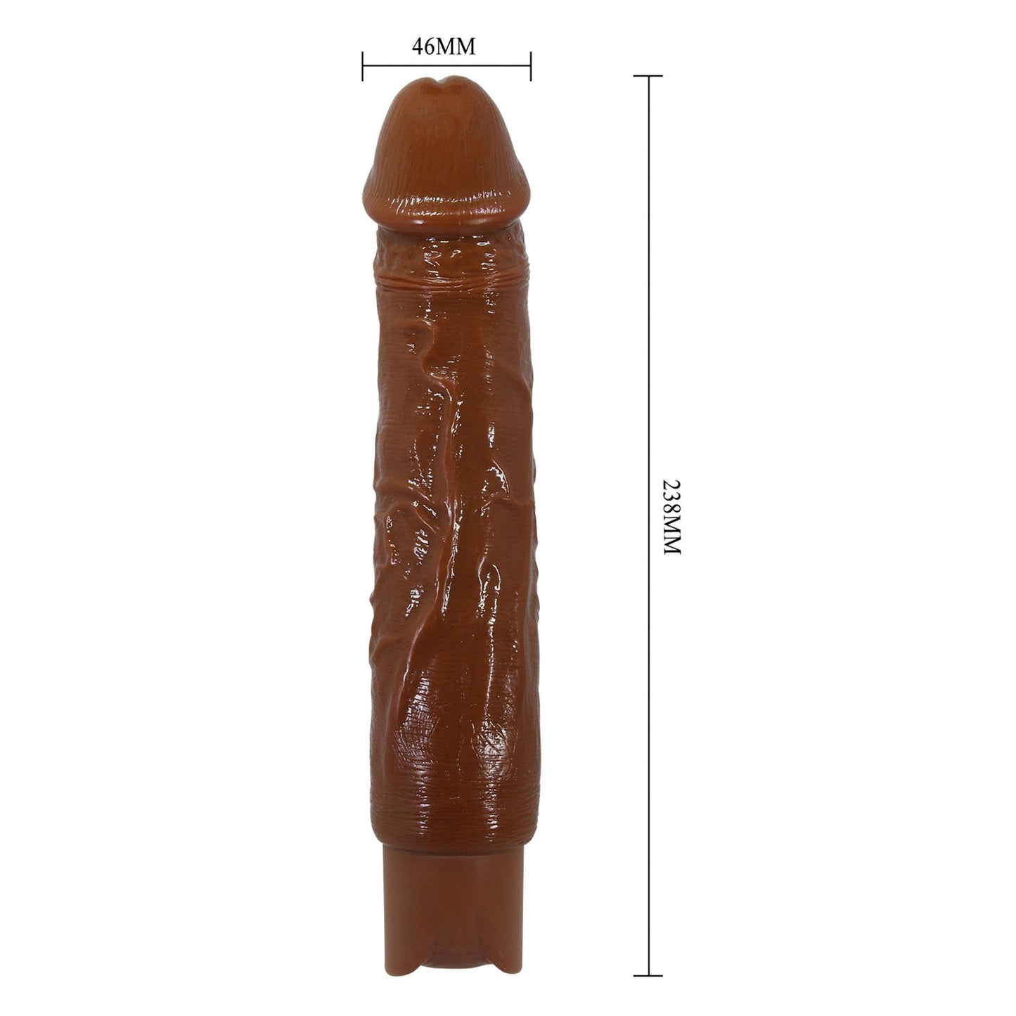 Realistyczny wibrator dildo Pretty Love Rufus brązowy USB