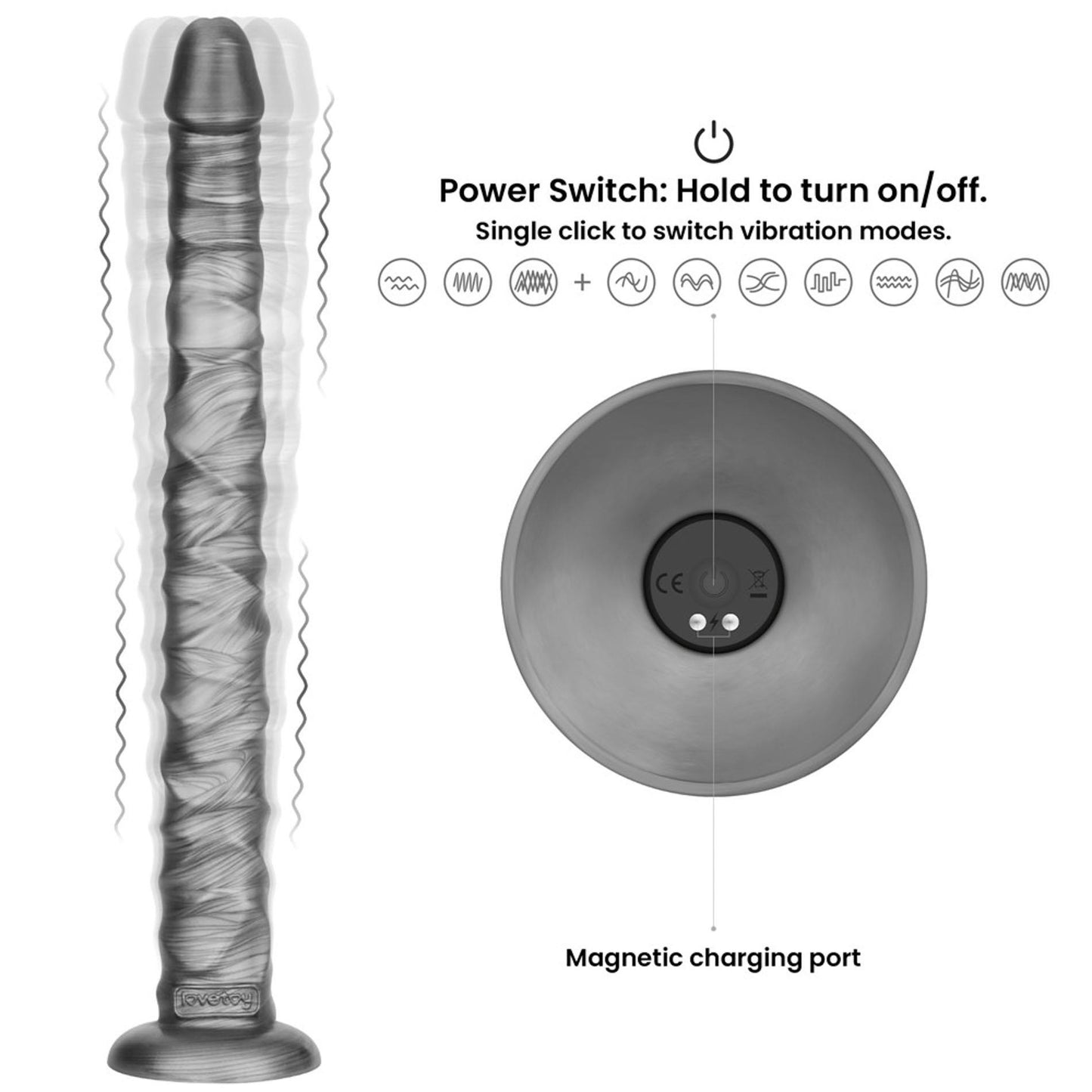 16" King Sized Vibrating Vibrax Slider
