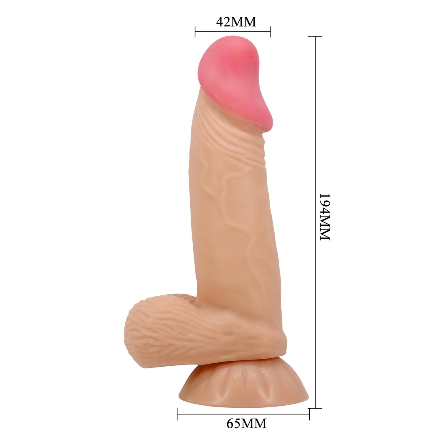 Dildo realistyczne Baile Sliding Skin cieliste 19 cm z przyssawką