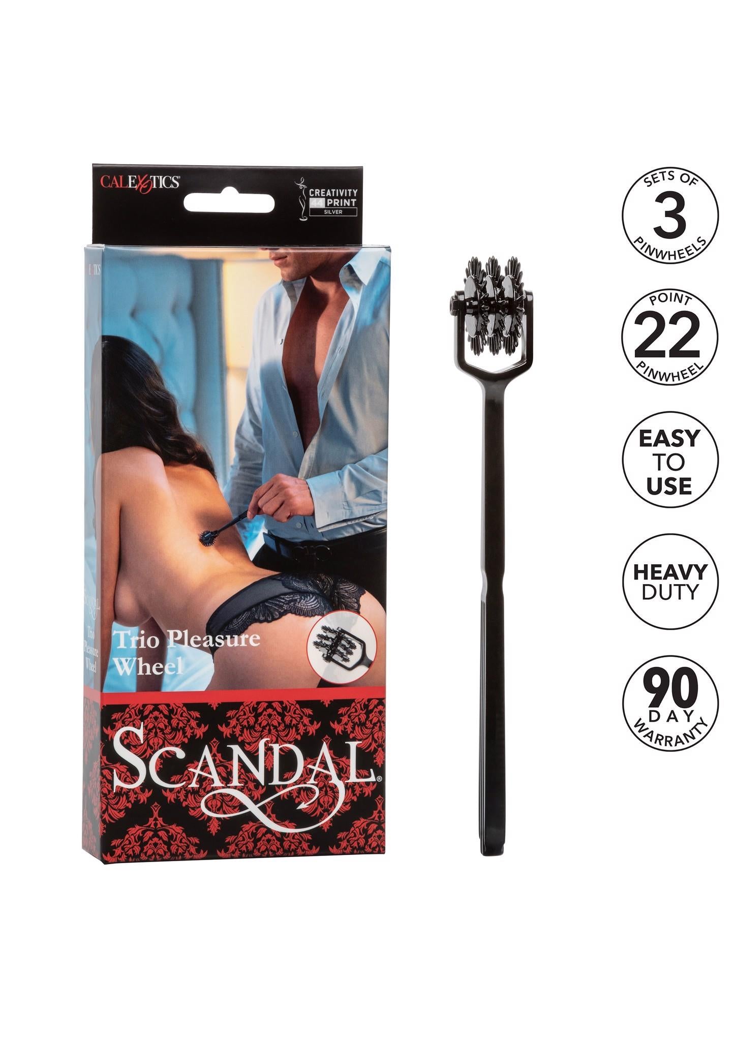 Koło stymulacyjne Scandal Trio Pleasure Wheel czarny 18.5 cm
