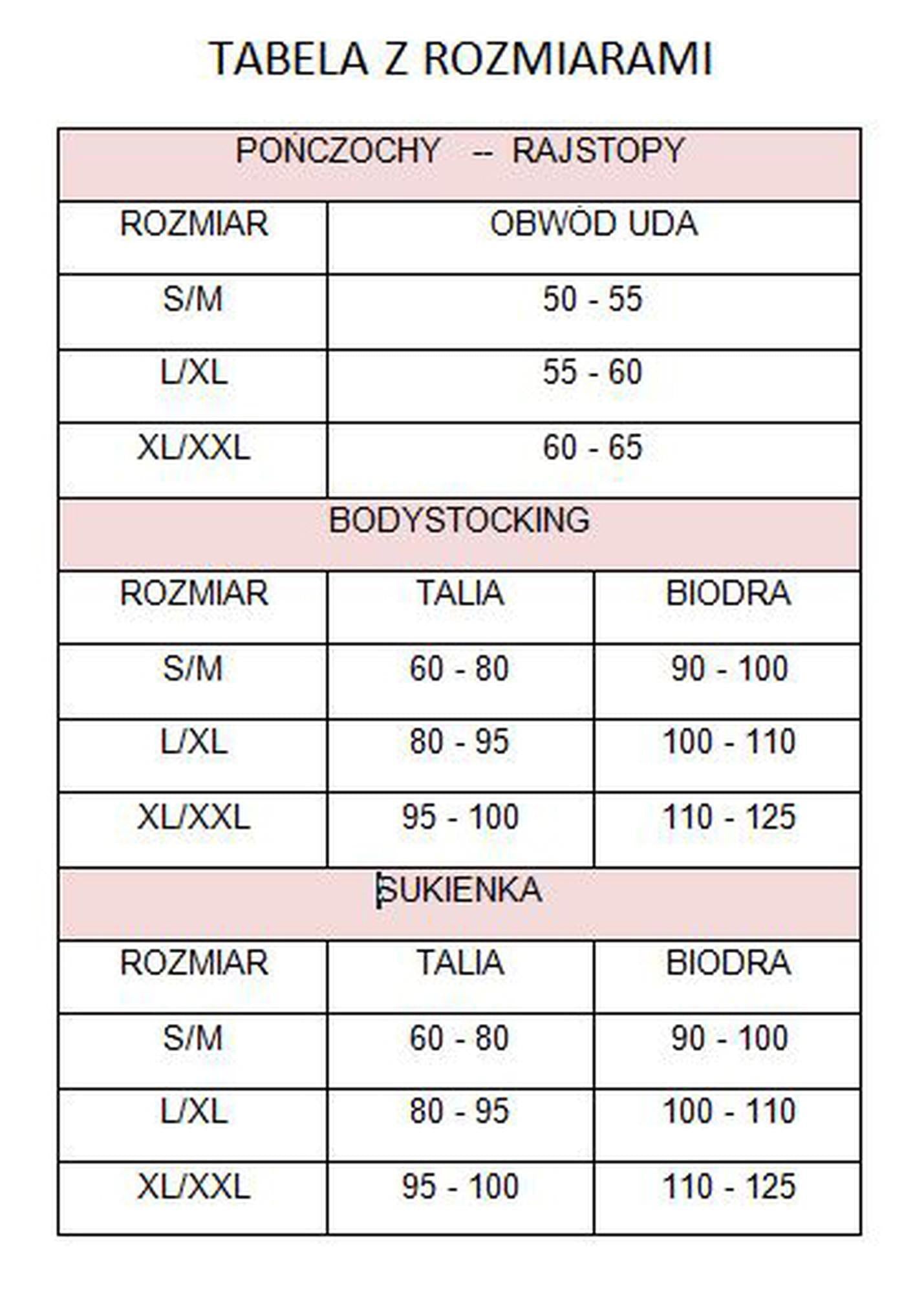 Bodystocking erotyczny Kiss Me czarny S/M