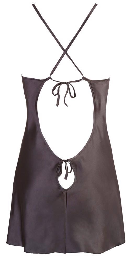 Koszulka nocna satynowa Cottelli LINGERIE czarna M
