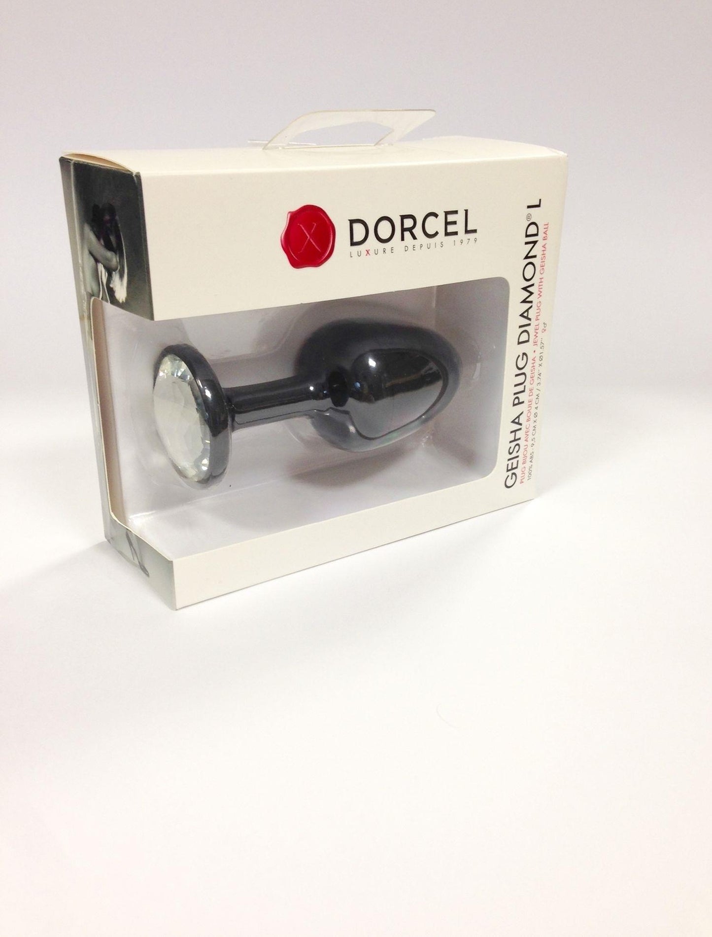 Korek analny Dorcel Geisha Plug Diamond L z białym kryształem 8 cm