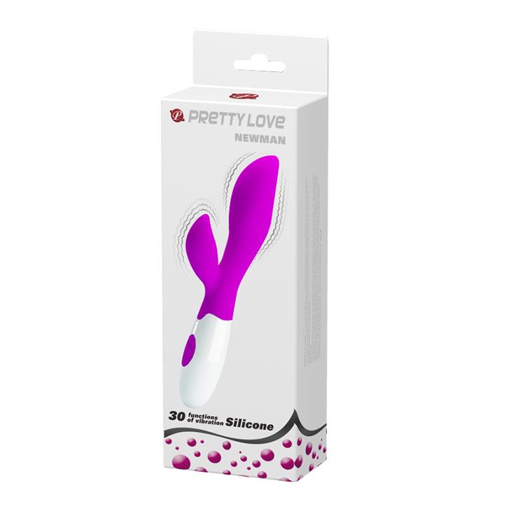 Wibrator punktu G Pretty Love Newman silikonowy fioletowy 20,5 cm