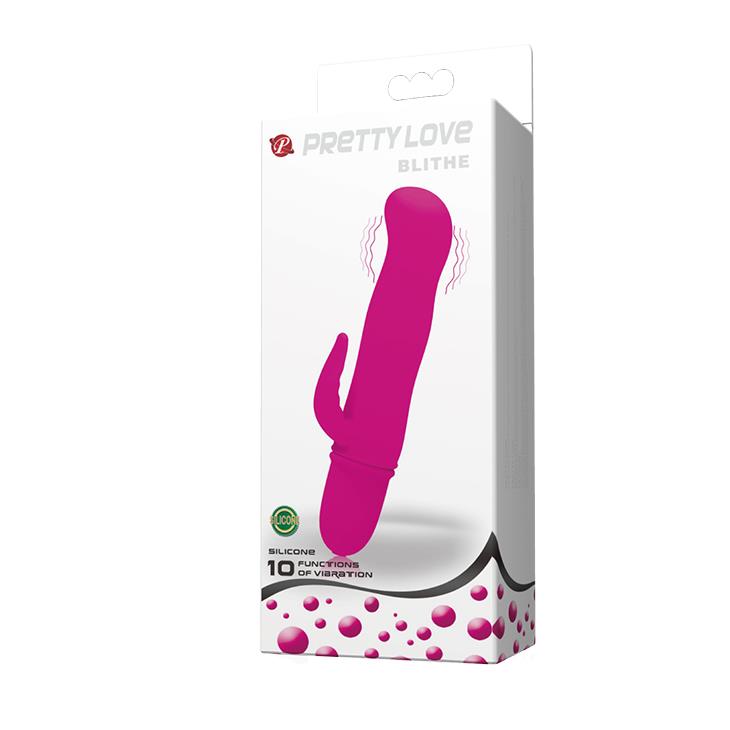 Wibrator silikonowy z wyrostkiem łechtaczkowym Pretty Love Blithe 11 cm