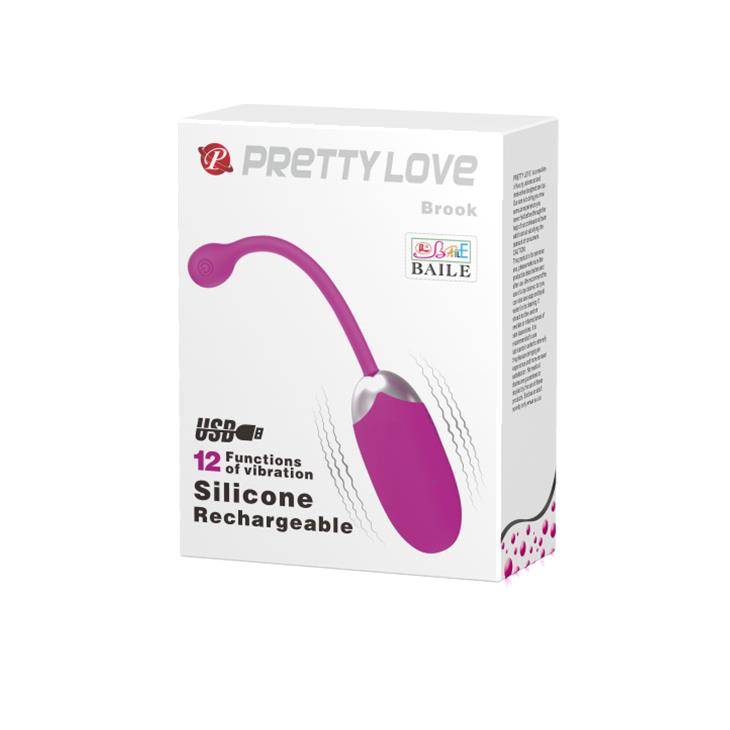 Bezprzewodowe wibrujące jajko Pretty Love Brook 12 funkcji silikonowe