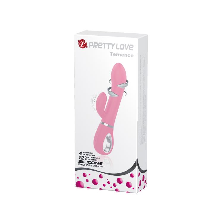 Wibrator króliczek punktu G Pretty Love Ternence różowy USB 19,6 cm