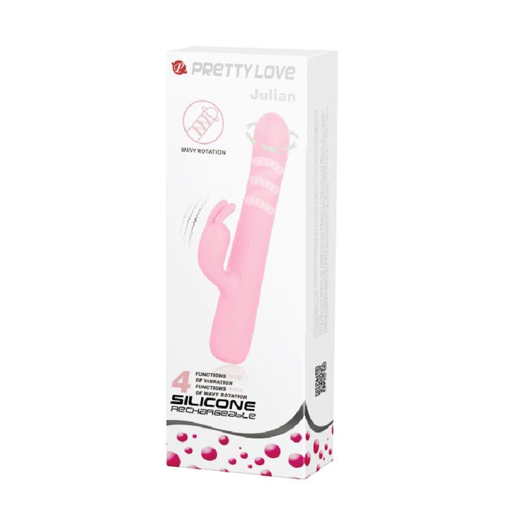 Wibrator punktu G 4 rotacje 4 wibracje Pretty Love Julian różowy USB