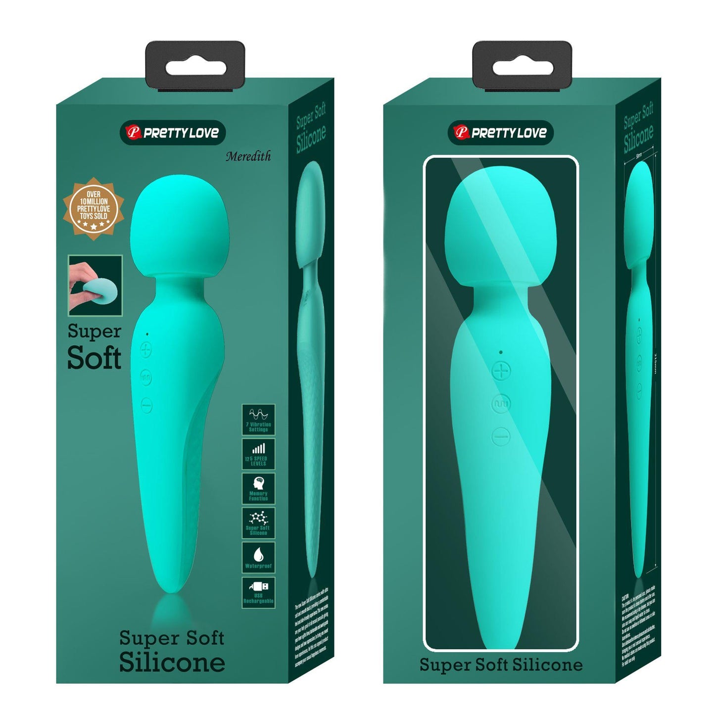 Stymulator łechtaczki Pretty Love Meredith zielony silikonowy wodoodporny
