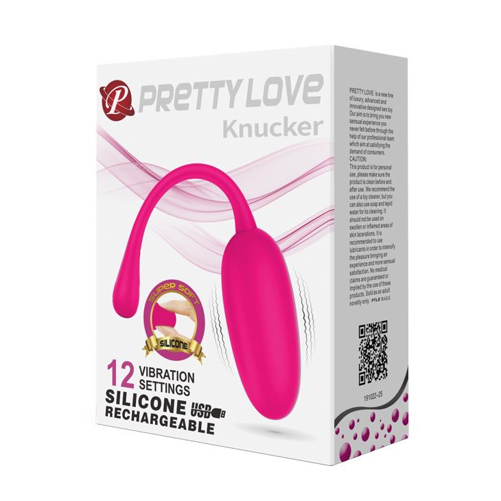 Wibrujące jajko silikonowe Pretty Love Knucker 12 funkcji