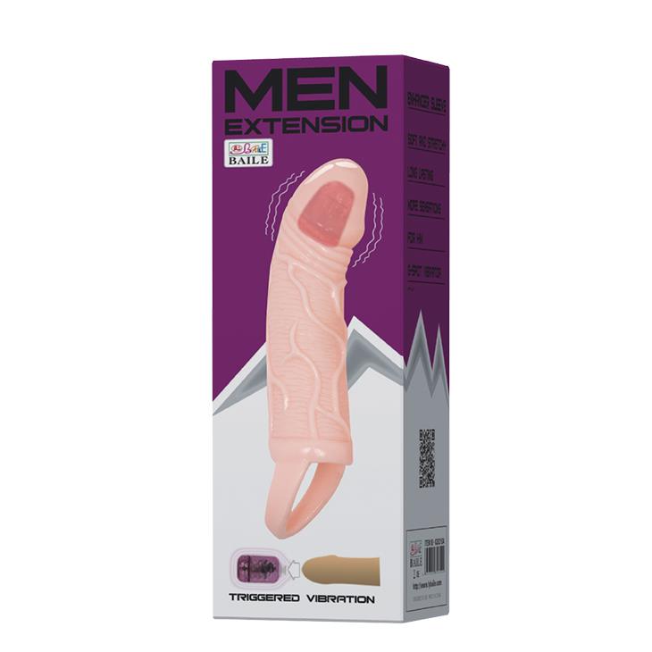 Wibrująca realistyczna przedłużka na penisa Baile z kulką