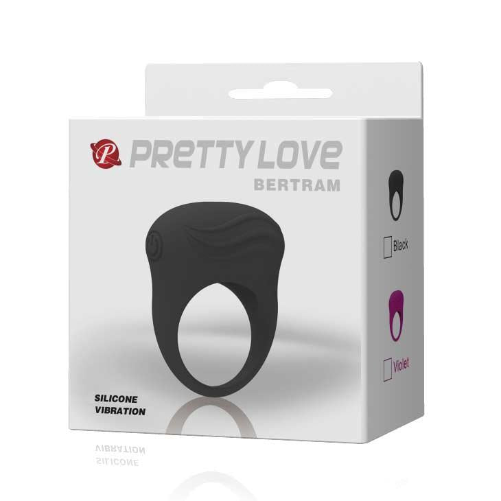 Pierścień erekcyjny wibrujący ultra silny Pretty Love Bertram z wypustką
