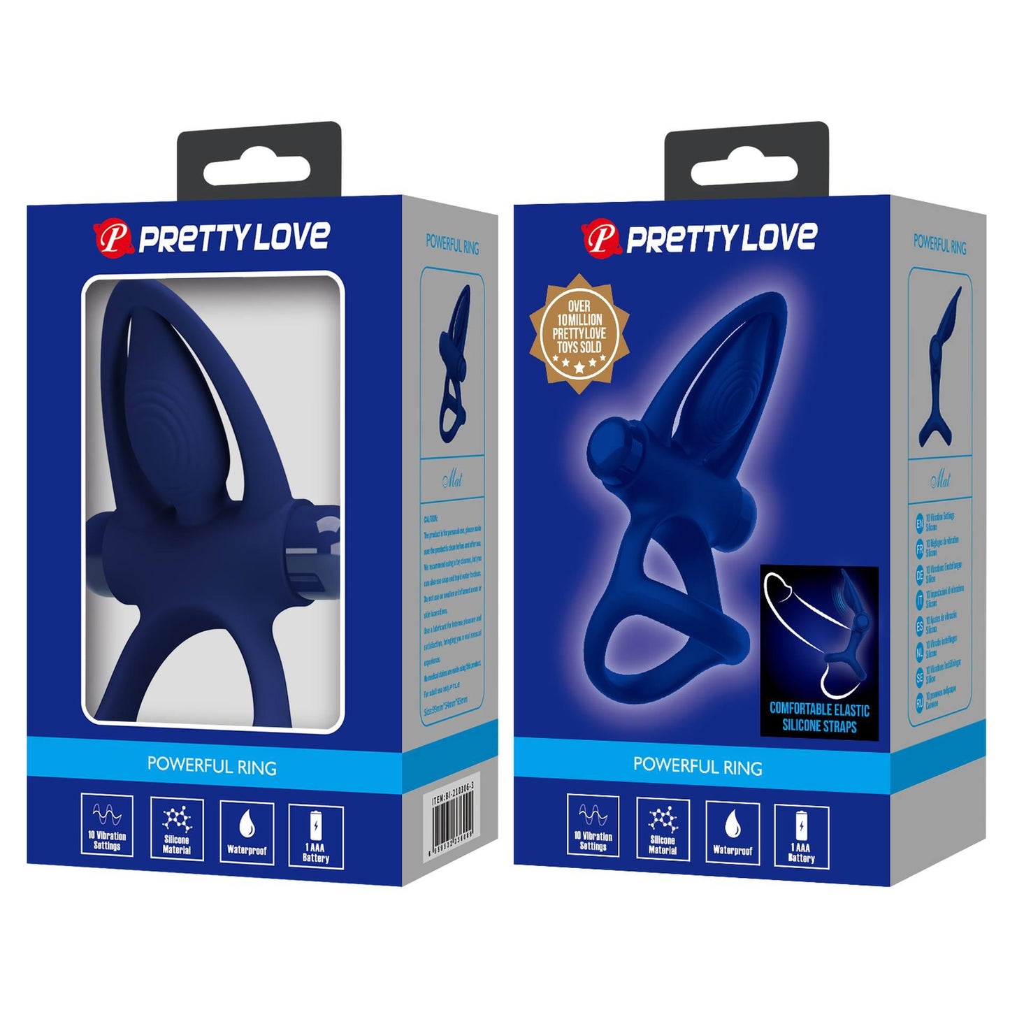 Pierścień wibrujący silikonowy Pretty Love delfin 10 trybów