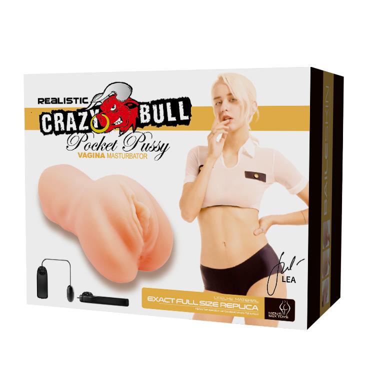 Realistyczna wibrująca wagina kieszonkowa Crazy Bull