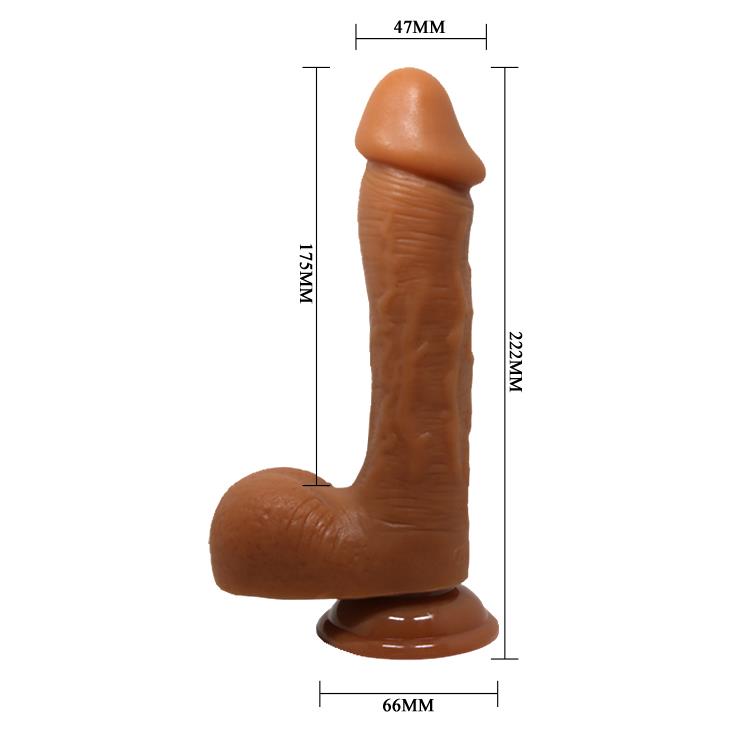 Realistyczne dildo Baile Johnson z przyssawką jasnobrązowe