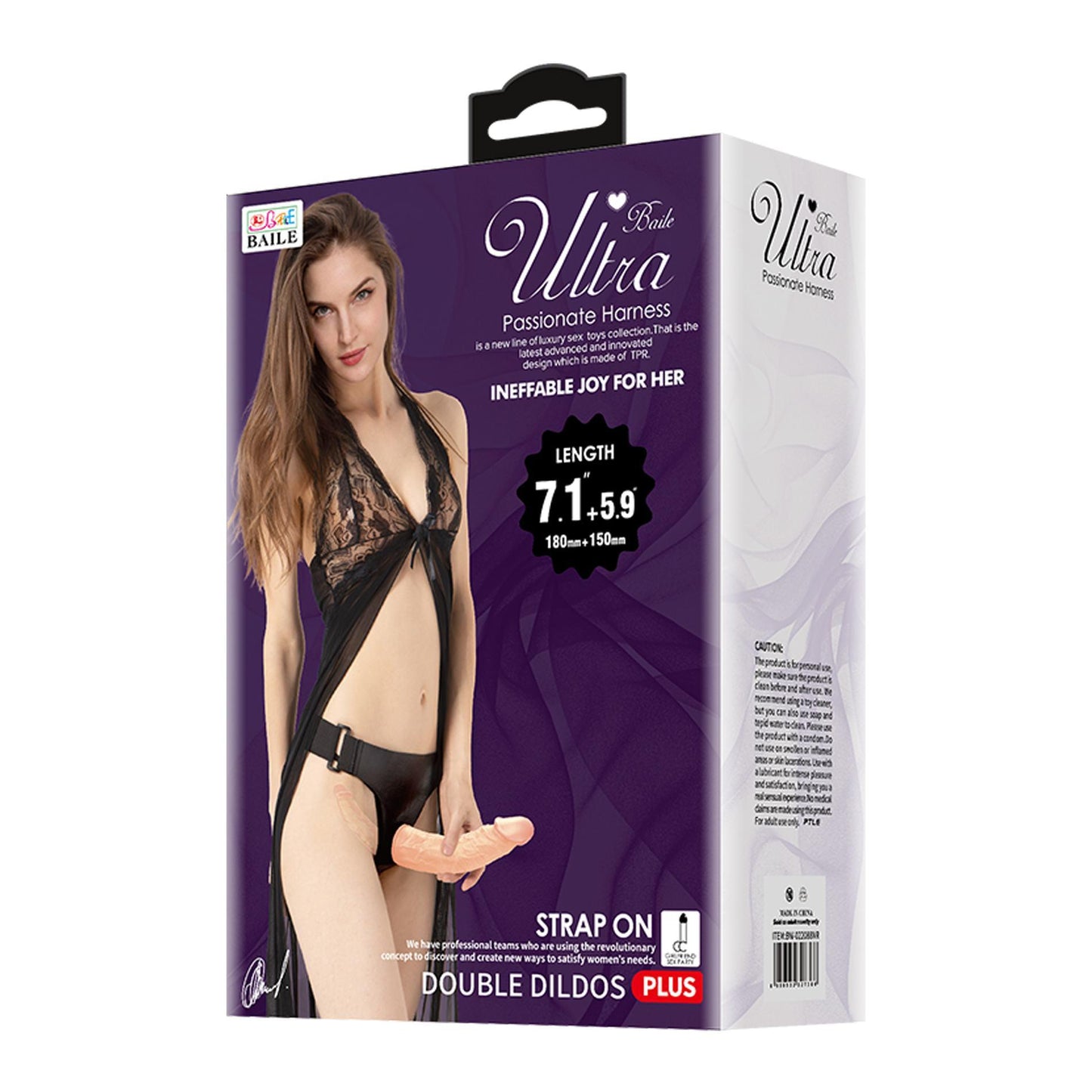 Strap-on podwójny Baile 18 cm i 15 cm