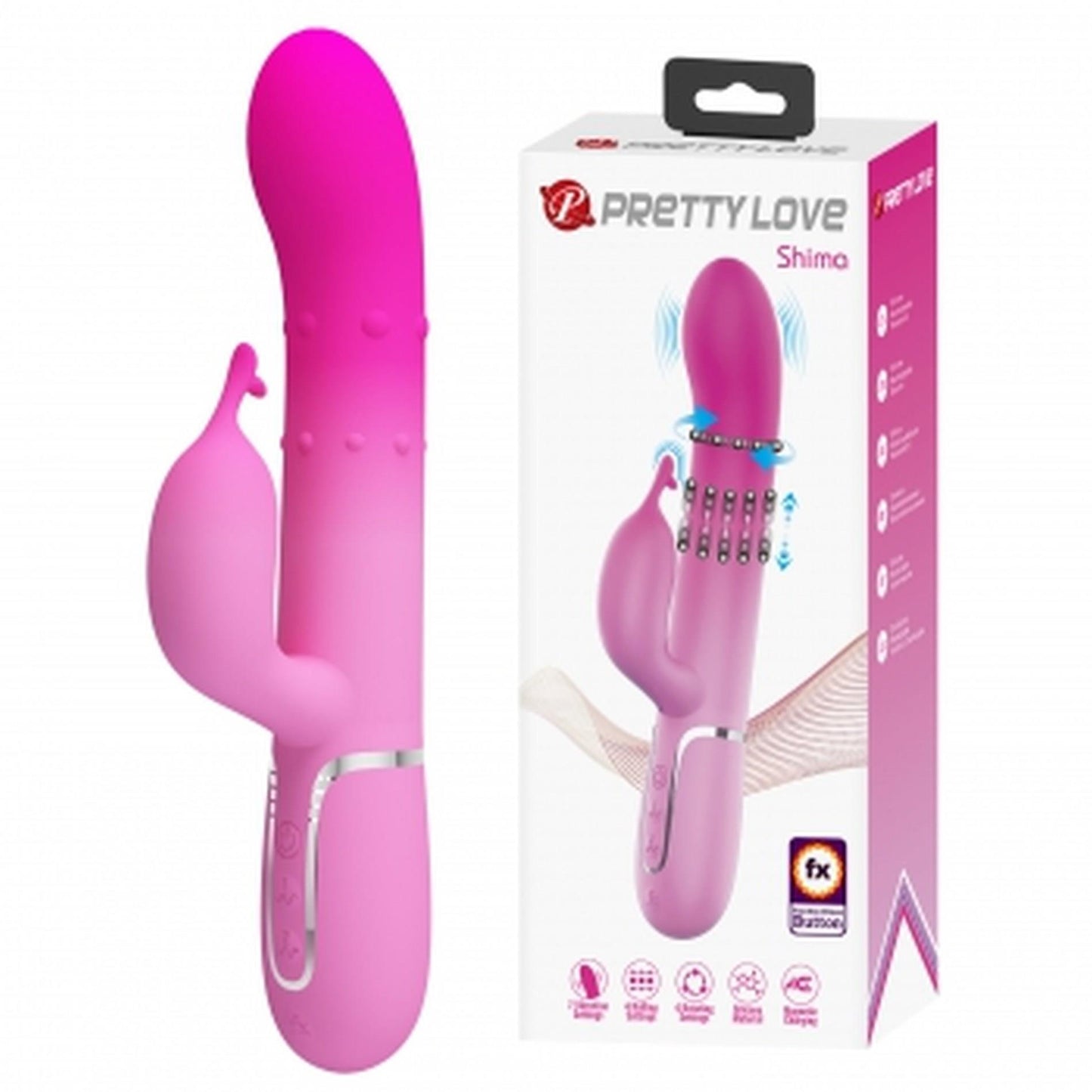 Wibrator króliczek Pretty Love Shima 7 wibracji 4 rotacje