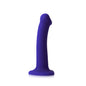Dildo realistyczne LED fioletowe Straponme 18 cm M