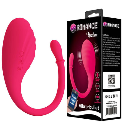 Jajko wibrujące z aplikacją Undine Romance silikonowe USB 20,5 cm