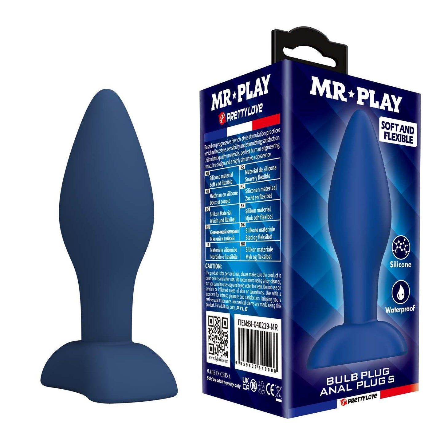 Korek analny silikonowy Mr. Play Bulb S dla początkujących