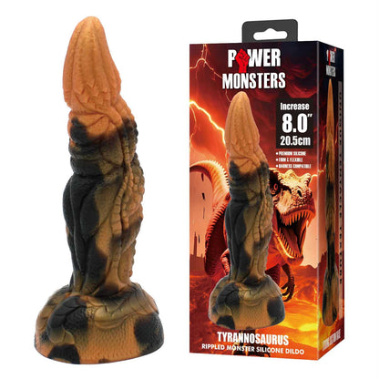 Dildo silikonowe faliste monster Tyrannosaurus Power 20.5 cm