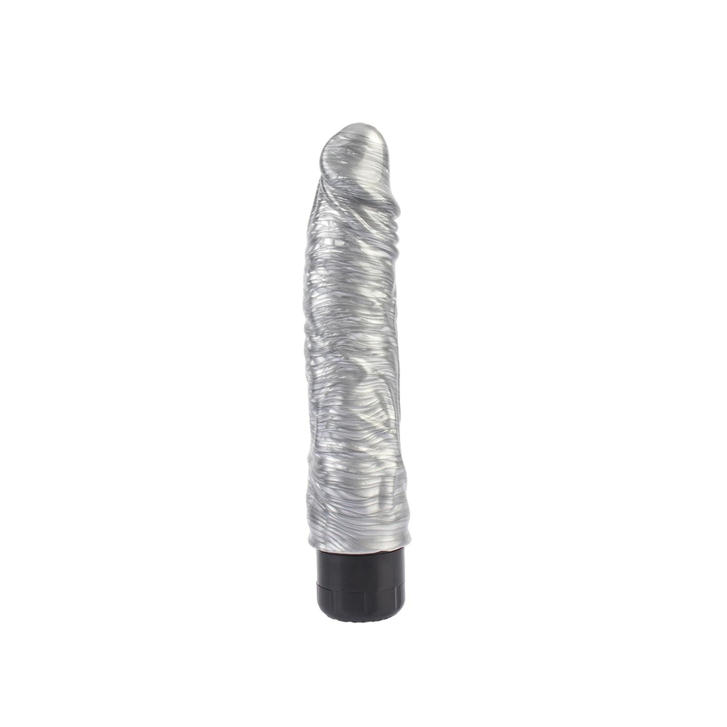 Wibrator realistyczny Chubby Beau Silver srebrny 22 cm DarkMuscle
