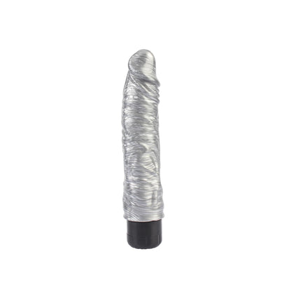 Wibrator realistyczny Chubby Beau Silver srebrny 22 cm DarkMuscle