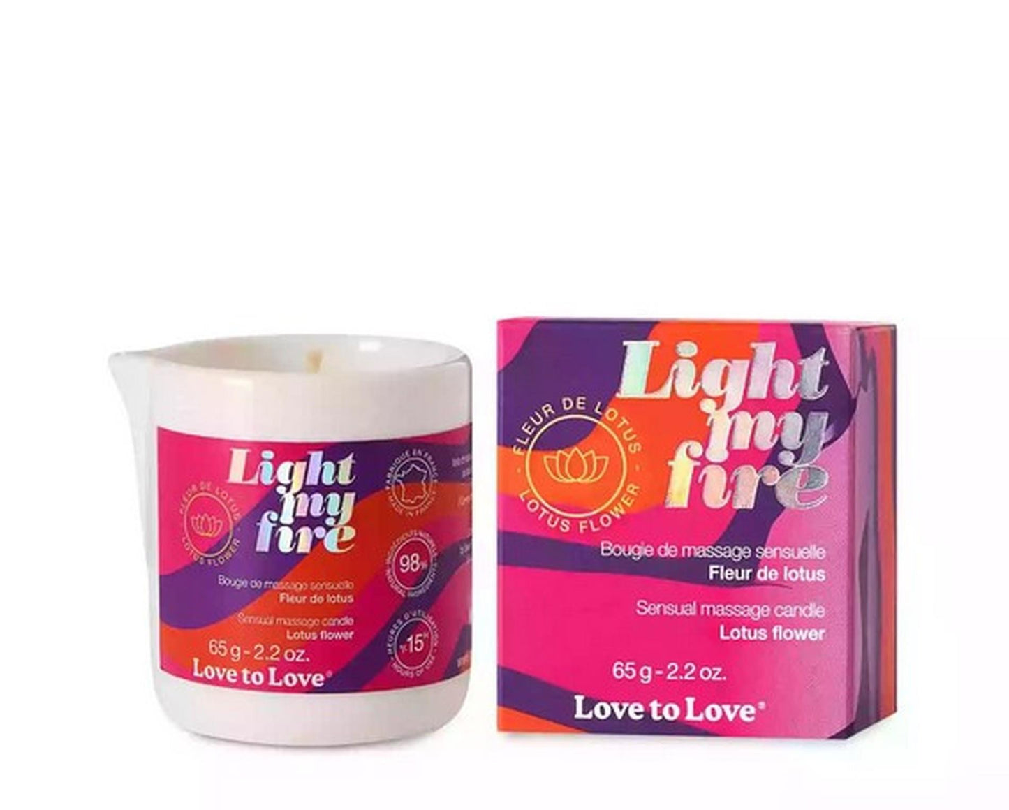 Świeca do masażu Love to Love lotosowa 65g