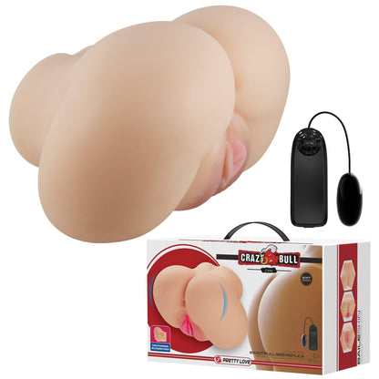 Masturbator podwójny realistyczny Crazy Bull Luna z wibracją