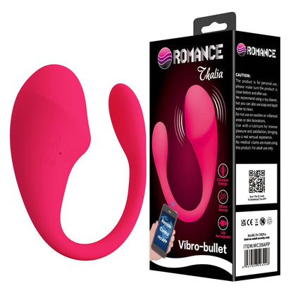 Jajko wibrujące z aplikacją Romance Thalia silikonowe USB 21 cm