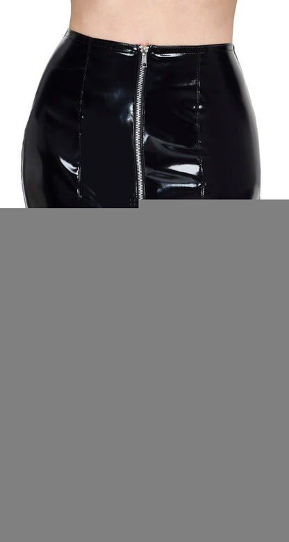Vinyl Skirt Zip black M