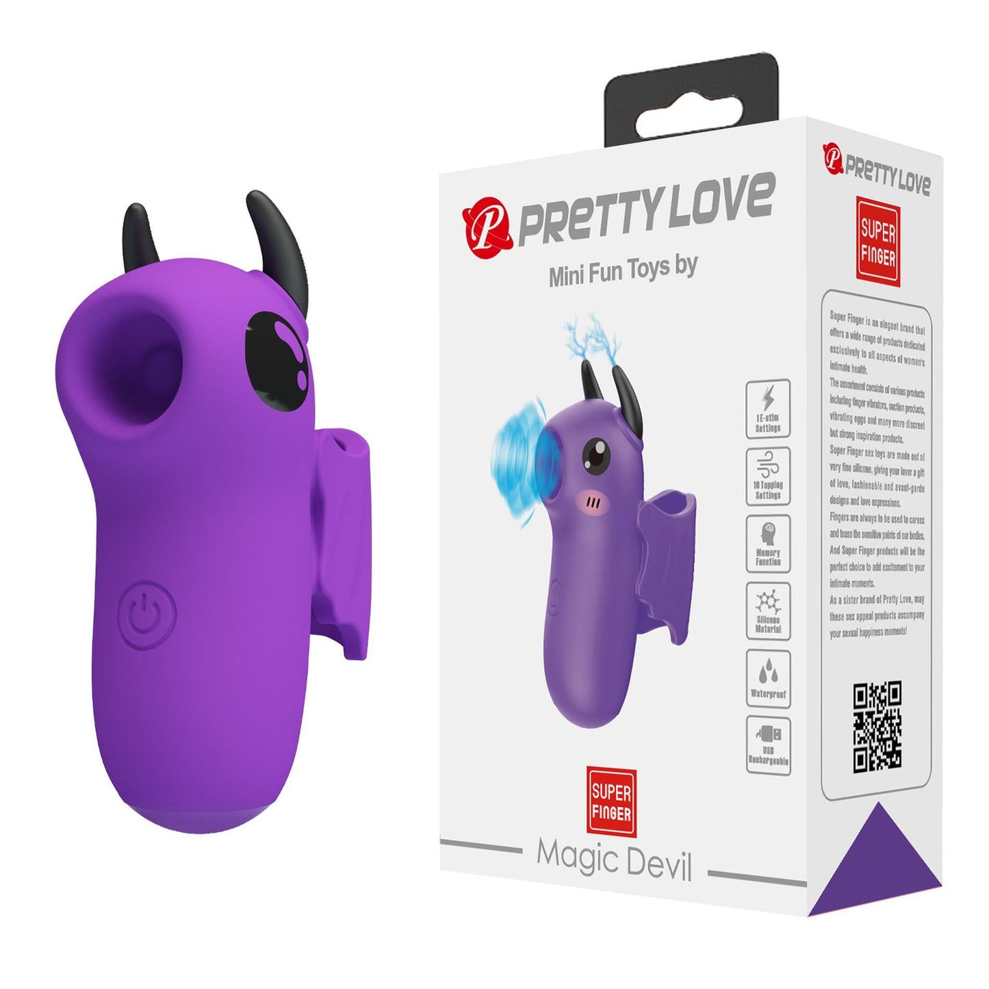 Stymulator łechtaczki Pretty Love Magic Devil silikonowy ładowalny E-stim