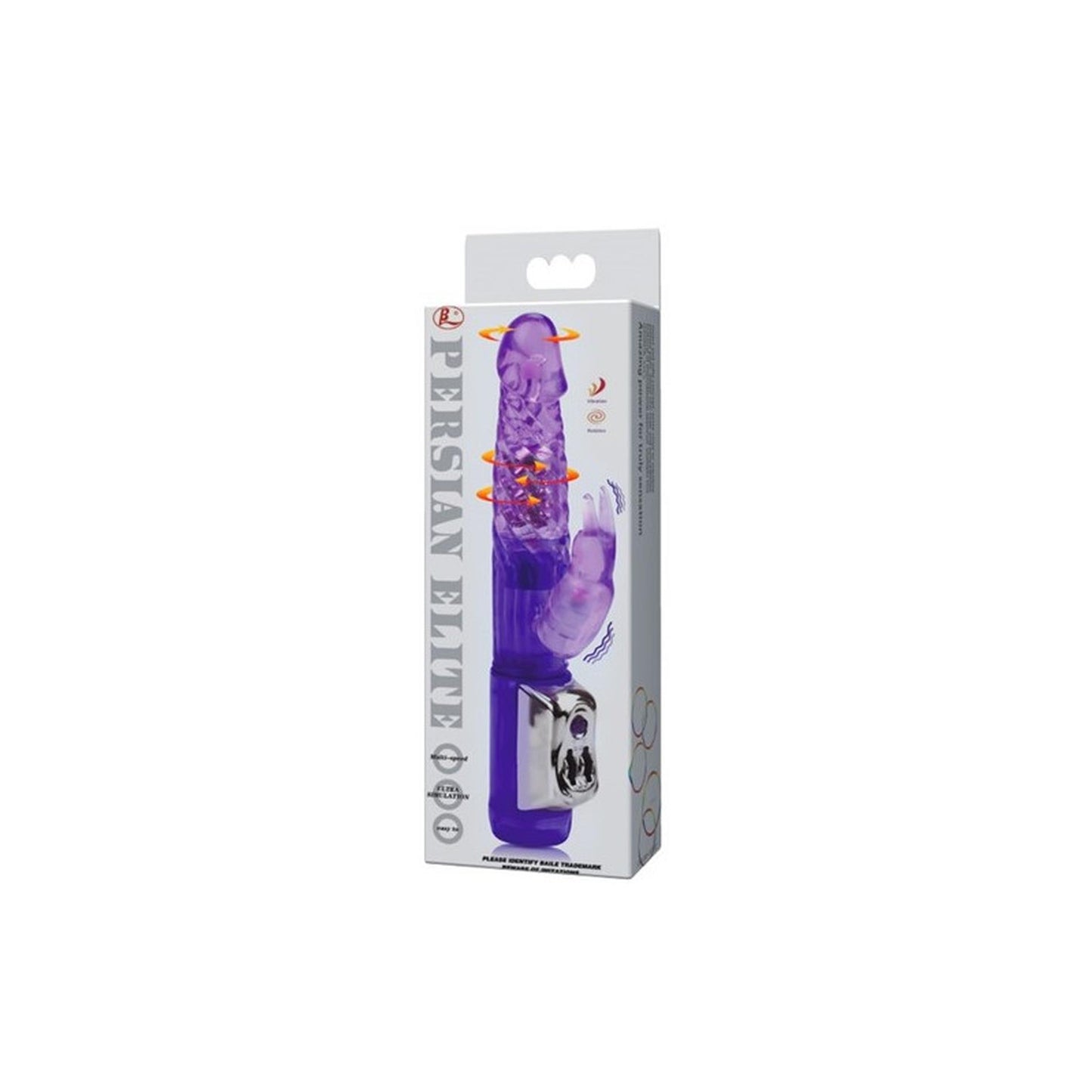 Multi-speed Vibration and Rotation whit pearls, Purple