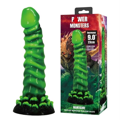 Gigantyczne dildo silikonowe faliste Manticore Power 23 cm