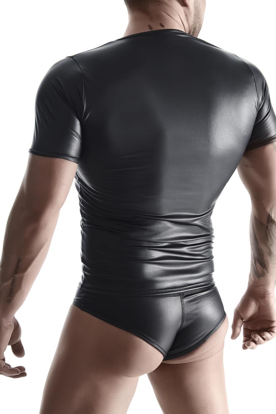 męski t-shirt z wetlooka w serek S