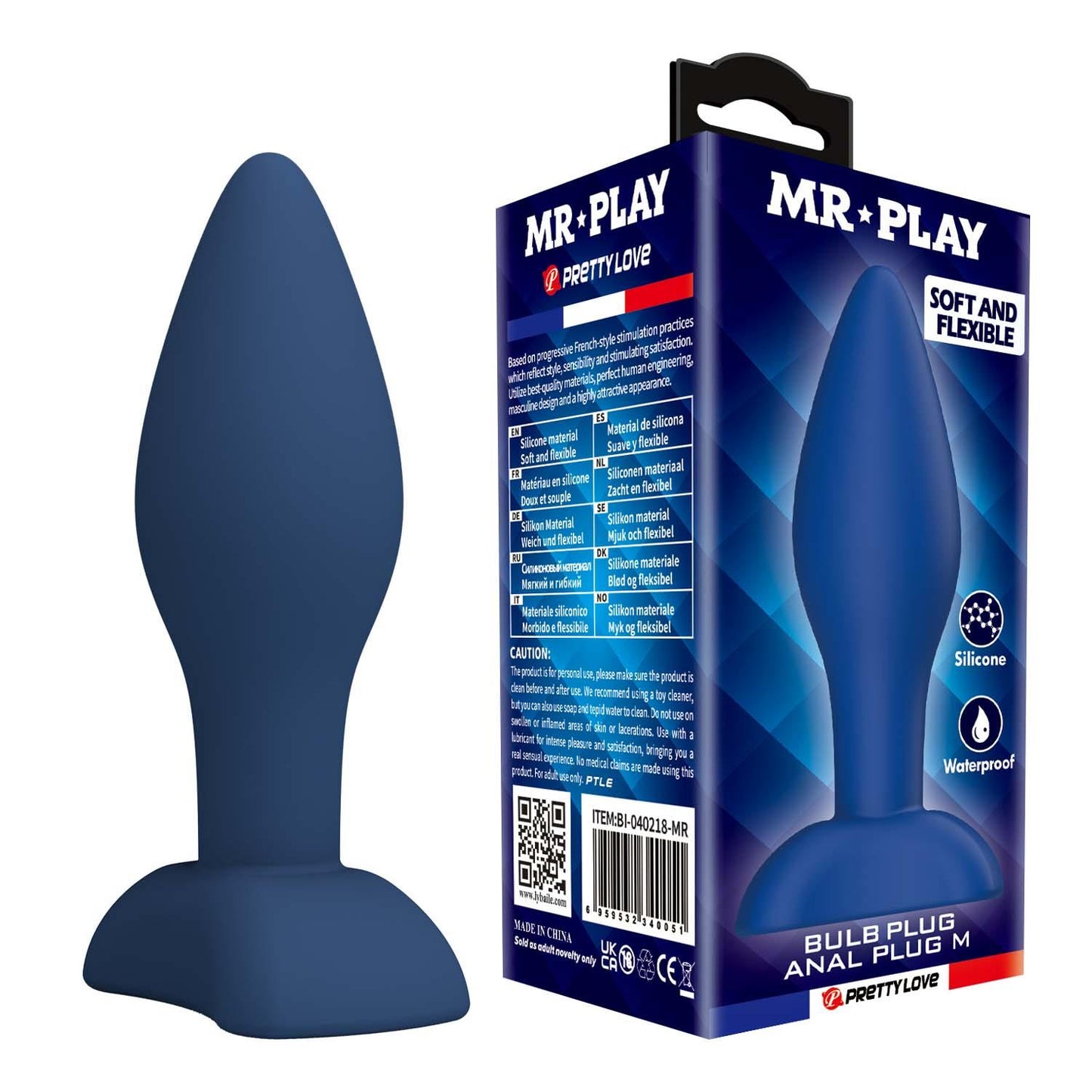Korek analny silikonowy Mr. Play Bulb M wodoodporny