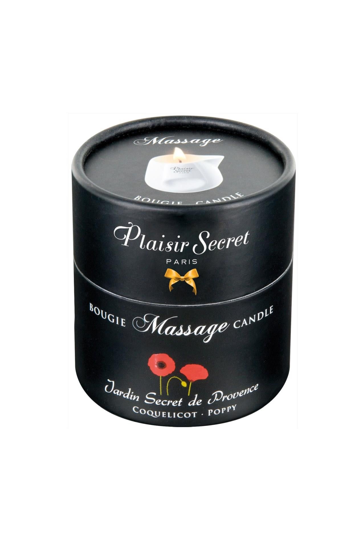 Świeca do masażu kwiat maku Plaisir Secret 80ml