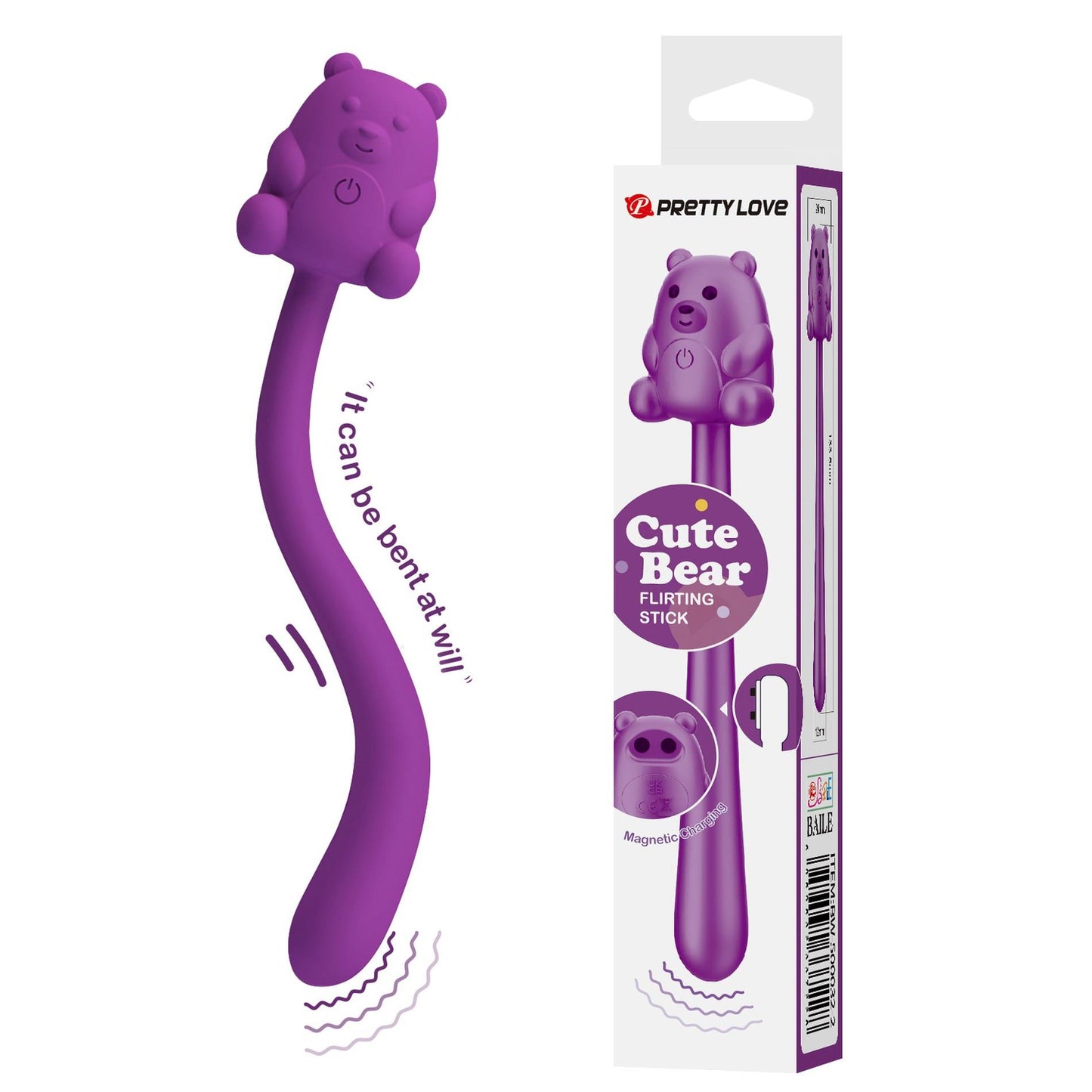 Stymulator łechtaczki Pretty Love Cute Bear silikonowy 7 wibracji USB