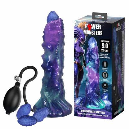 DuskWalker Sentinel – 23 cm Karbowany Potworny Silikonowy Dildo