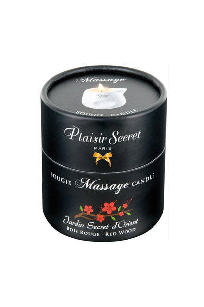 Świeca do masażu Plaisir Secret czerwone drewno 80ml