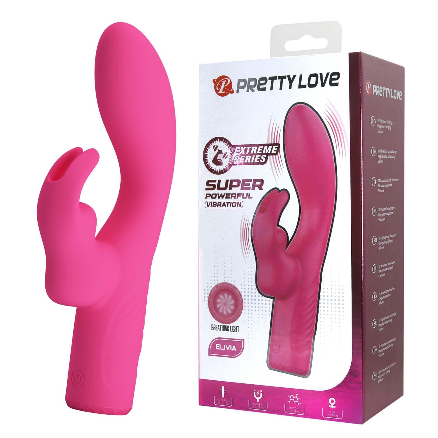 Wibrator króliczek Pretty Love Elivia 10 trybów punktu G silikonowy USB