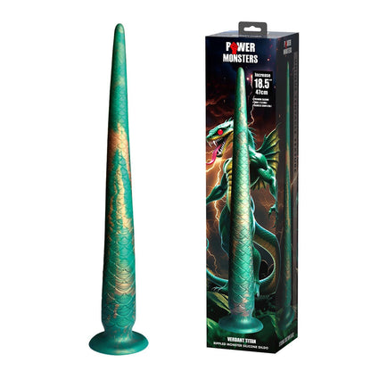 Dildo silikonowe Power Monsters Verdant Titan szmaragdowe 47 cm