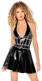 Vinyl dress w. silver S