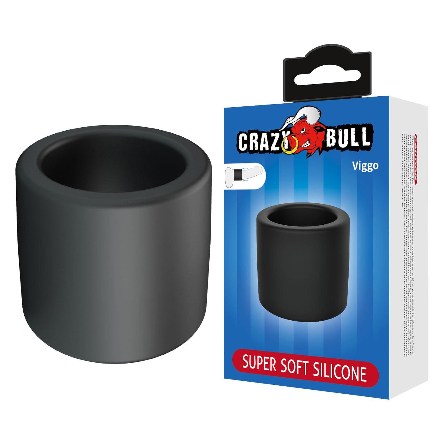 Pierścień erekcyjny super miękki silikonowy Crazy Bull Viggo wodoodporny
